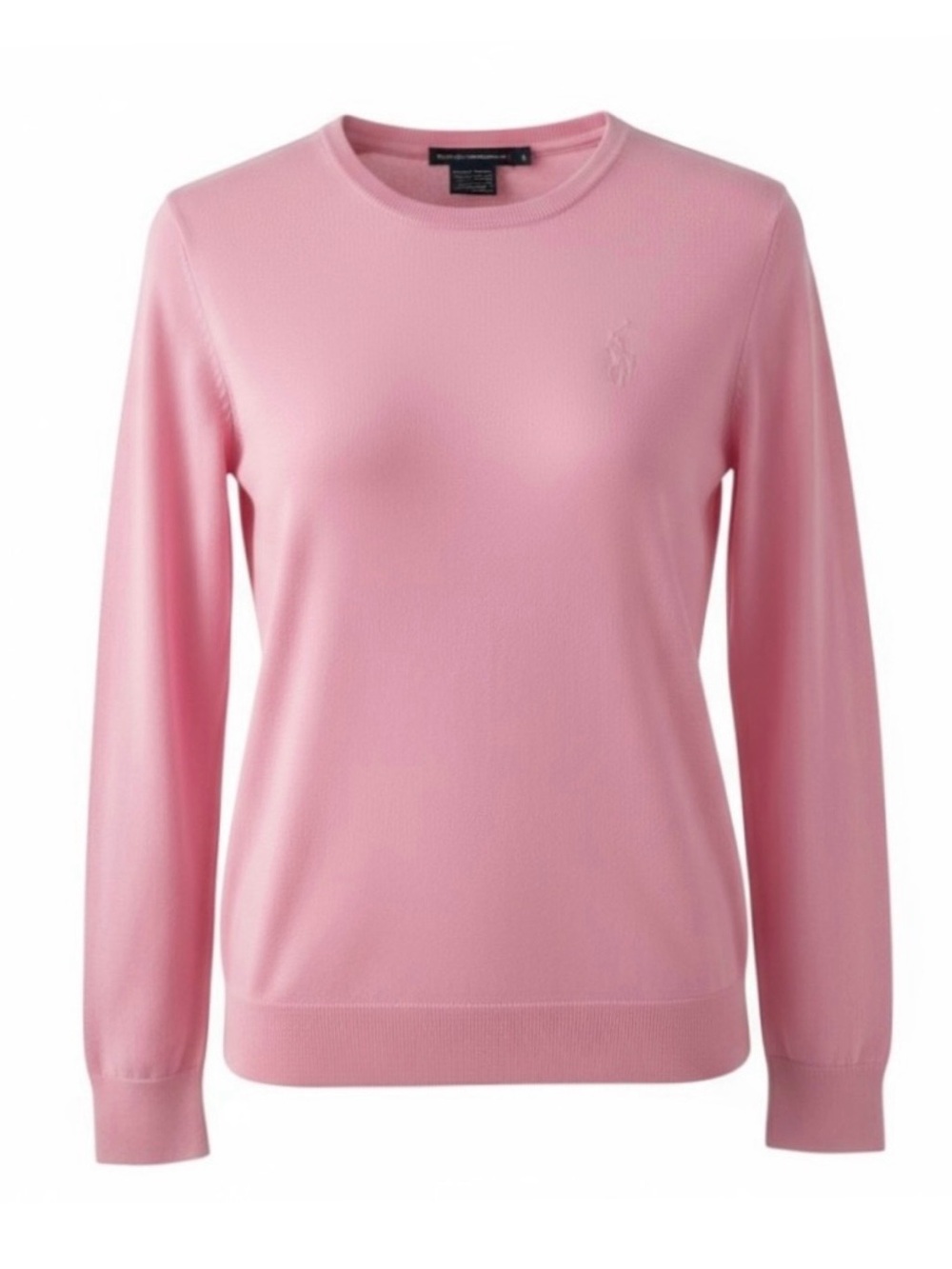 NEW Ralph Lauren Light Pink Big Pony Tailored Fit Long Sleeve Tee Size Medium
